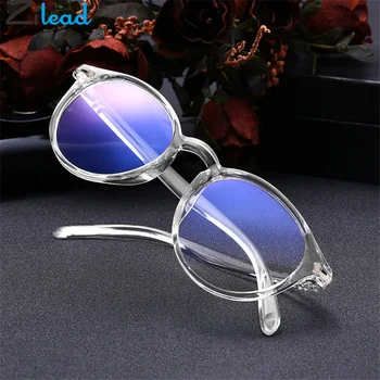 Zilead rétro rond Transparent Anti-bleu lumière lunettes cadre pour femmes et hommes optique Spectacle ordinateur lunettes monture lunettes
