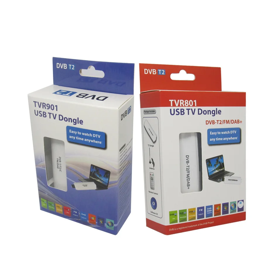 2019 Акция DVB T2 Ключ ТВ R901 * 1 шт. + R801 USB тюнер C T DAB HD tv stick до Win10|SmartTV-стики и тюнеры| |