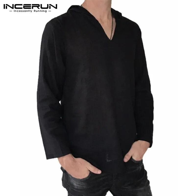 Fashion Hiphop Men's T-Shirts V-Neck Long Sleeve Hoodie Tee Tops 100%Cotton Casual Shirts Men Clothing White Tshirts Masculina Fashion Hiphop Men's T-Shirts V-Neck Long Sleeve Hoodie Tee Tops 100%Cotton Casual Shirts Men Clothing White Tshirts Masculina