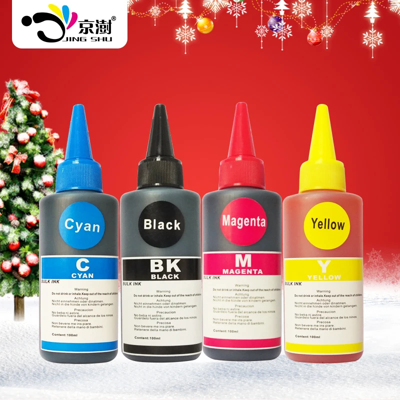 4 x 100ml Universal refill ink kit for Brother Premium dye ink for