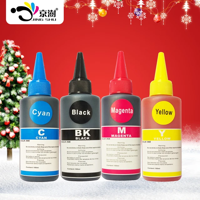 4 x 100ml Universal refill ink kit for Brother Premium dye ink for