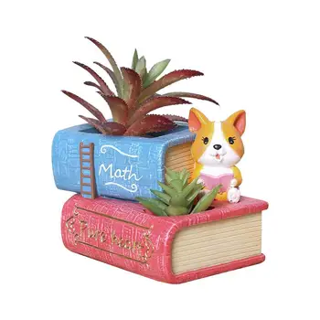 

Flowerpot Resin Animal Succulent Plant Pot Book Shoe Pen Water Jug Shaped For Office Study Living Room Desk Decoration