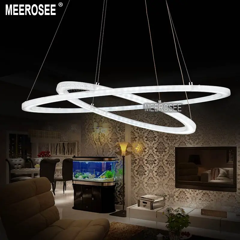 Modern Led Chandelier Light Fixture Circle Ring Suspension Lamp Getsubject Ae