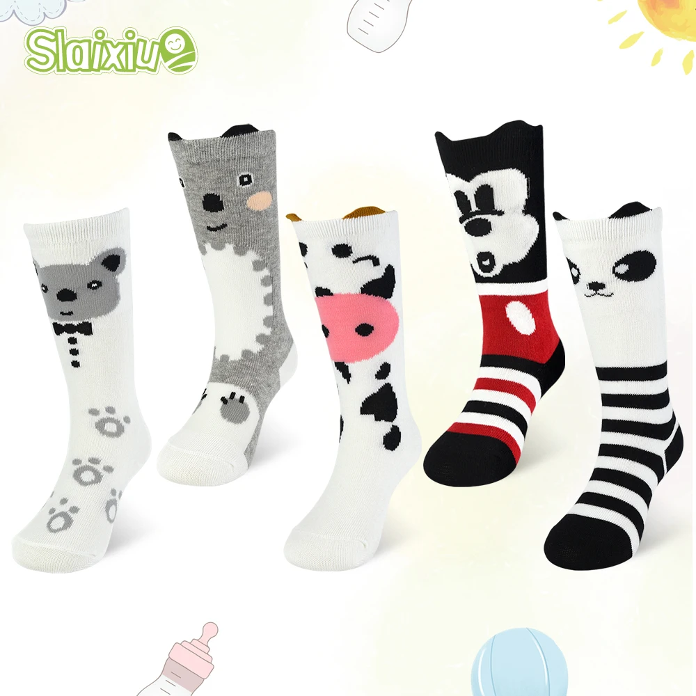 

5PCS/LOT Cotton kids boys socks for children baby for girls boys newborn Cartoon Lovely Animal Fox Cat Unisex Baby For 0-6 Years