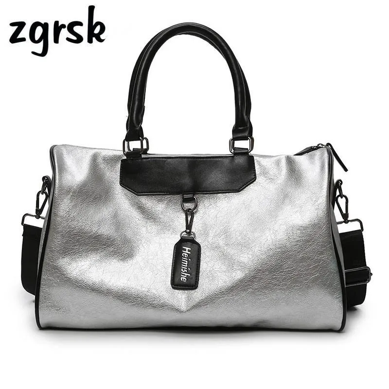 

Business Weekend Travel Travelling Bag Hand Luggage Waterproof PU Leather Duffle Women Large Capacity High Fashion Solid Handbag