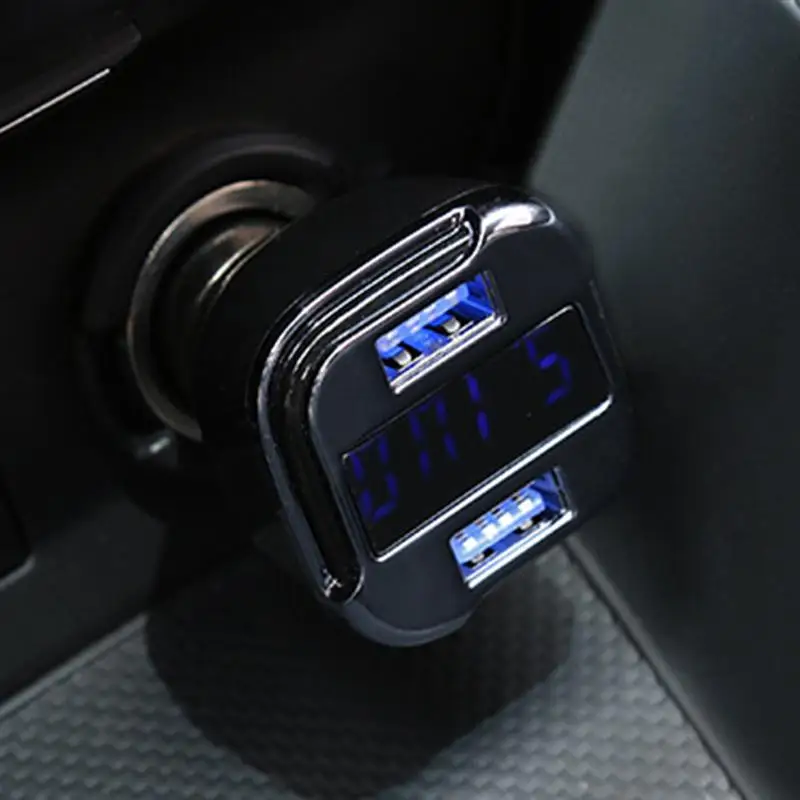 Двойной USB выход быстрый автомобильный адаптер цифровой дисплей GPS трекер