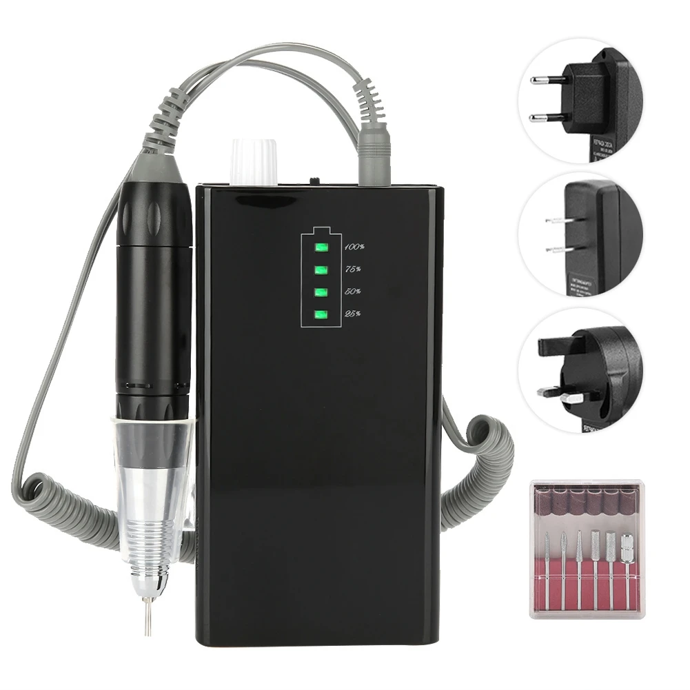 

30000RPM Mini Electric Nail File Polisher Cordless Rechargeable Manicure Drill Nail Drill Manicure Machine