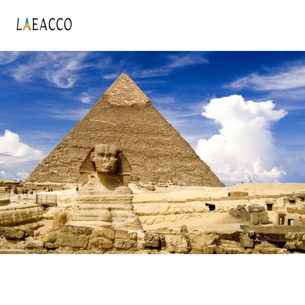 

Laeacco Egypt Sphinx Pyramid Remain Backdrop Photography Backgrounds Customized Photographic Backdrops For Photo Studio