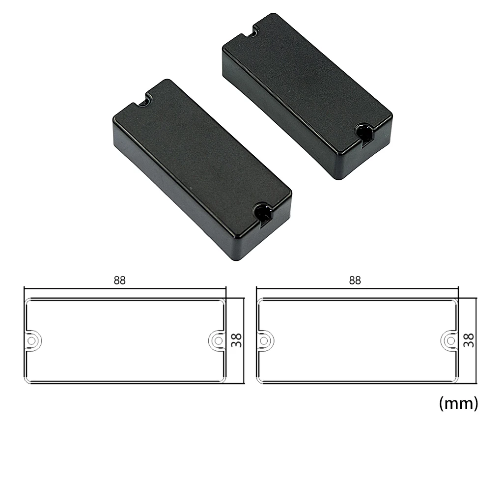 Комплект из 2 предметов, для электрической бас-гитары звукосниматель для гитары открытым звукосниматель с двумя катушками мост звукосниматель Комплект черного цвета без отверстия для 4-струнной бас