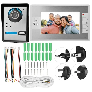 

7 inch Wired Colorful Sreen Infrared Night Vision Water-proof Visual Intercom Doorbell Kit