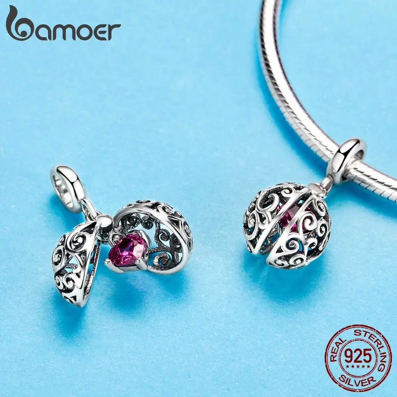 BAMOER 2019 Новый секретный кулон в виде коробки с фруктами из серебра очаровательные