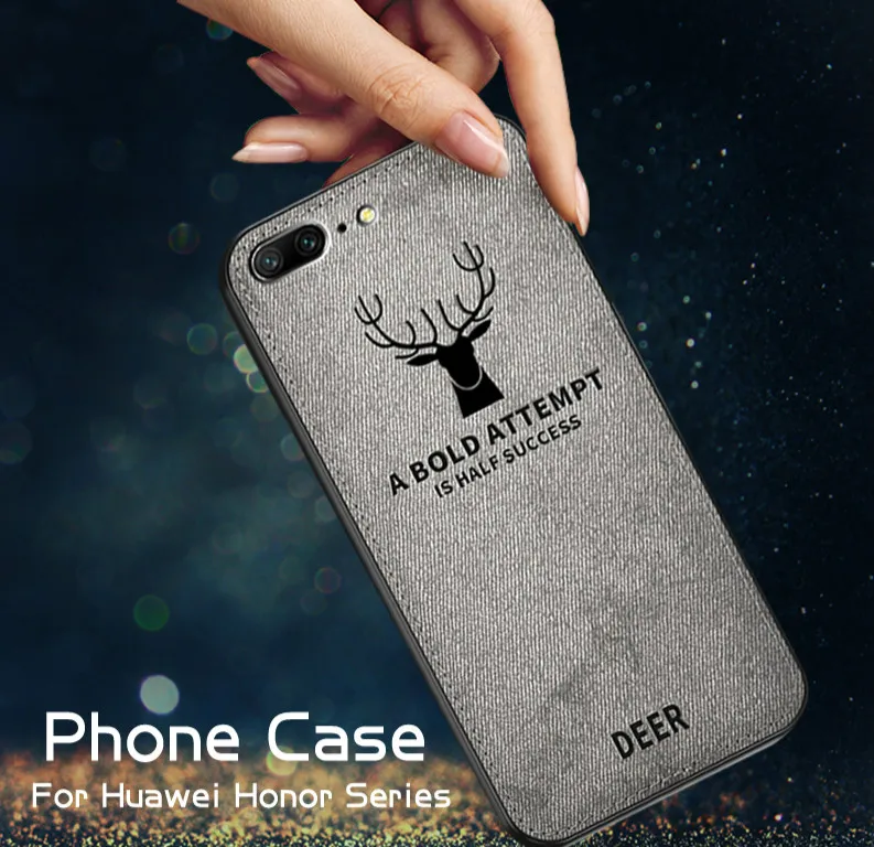 

Deer Cloth Phone Case For Huawei Honor 10 Soft Tpu Silicone Back Cover Flip Case on For Honor 10i 20i 8C 8A 7A pro Funda Coque