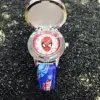 Spiderman Watches Boys Avenger Alliance Animation Cartoon Captain America Children Watch Leather Students Iron man Clock 5
