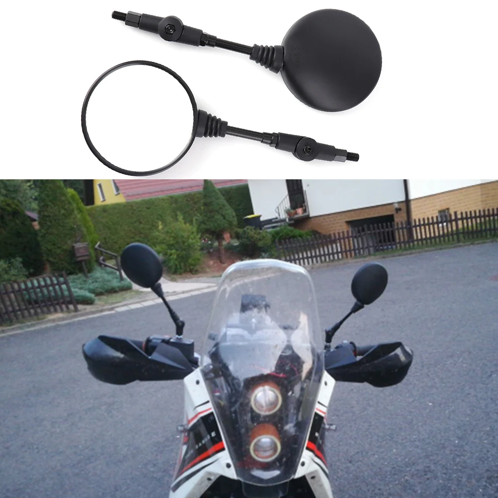 Buy 10mm Universal Rear View Mirror Motorcycle Black Folding Side Mirrors For