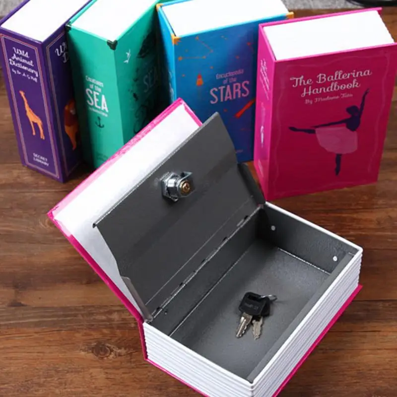 

New Creative Book Shape Piggy Bank Mini Home Storage Box Exquisite Durable Crafts Book Safe Container Dancing Girl Peking Opera