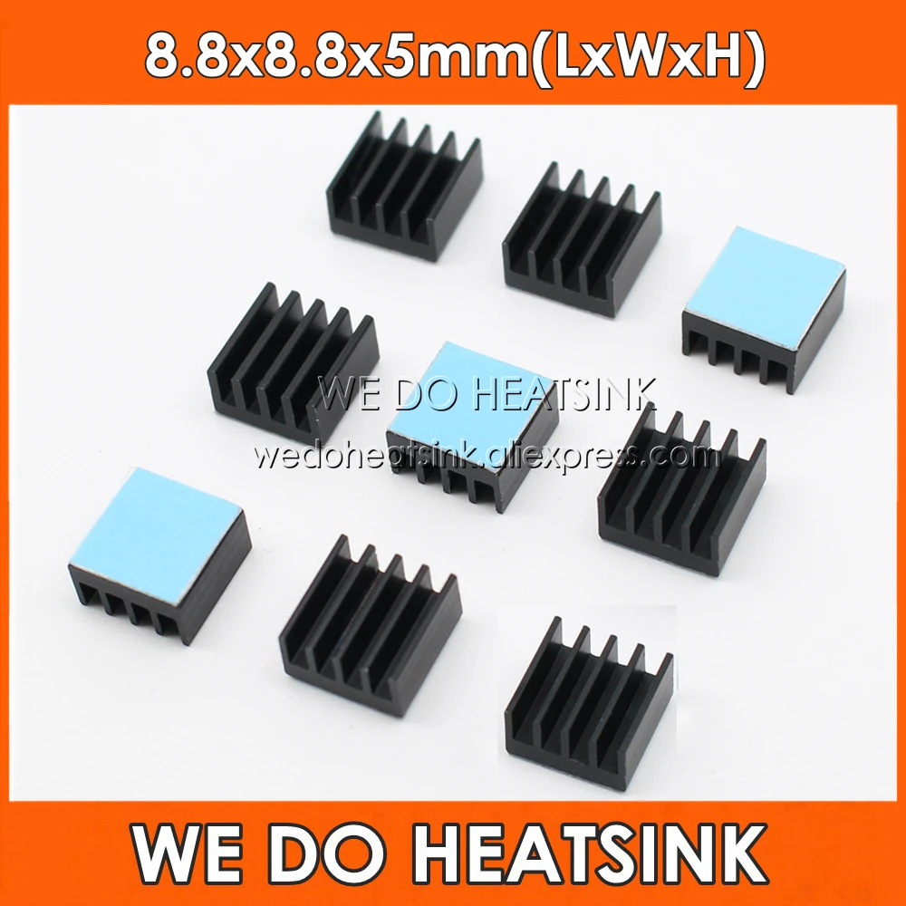 10 шт. алюминиевые радиаторы 8 8x8 8x5 мм с теплопроводной лентой 3M 8810|heatsink 10pcs|heat