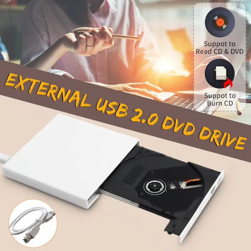 Alta calidad USB 2,0 externo CD-RW/DVD-RW quemador unidad CD DVD ROM Combo escritor para ordenador portátil Mac FW1S