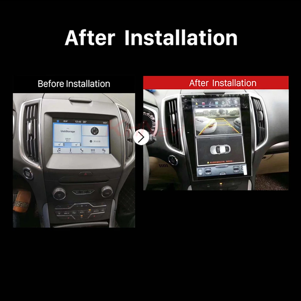 Flash Deal KiriNavi Vertical Screen Tesla Style 12.1 Inch Android 6.0 Car Radio Multimedia For Ford Edge GPS Navigation Bluetooth 4G 2015+ 1