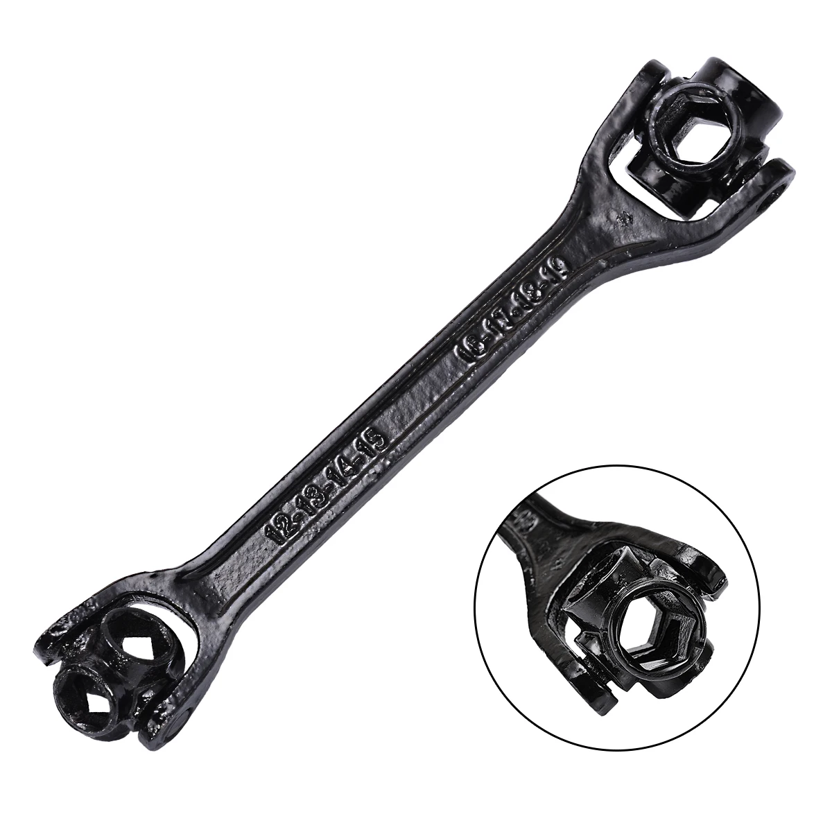 

8In1 12-19mm Universal Hex Socket Spanner Ratchet Wrench Rods Screwdriver Bit Quick Socket Wrench