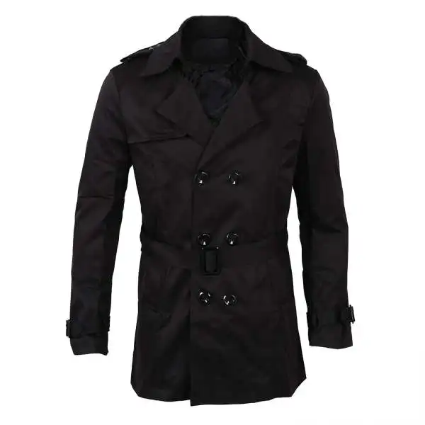 Autumn Trench Coat Men Double Breasted Trench Coat Men Outerwear Casual Men's Jacket Windbreaker Mens