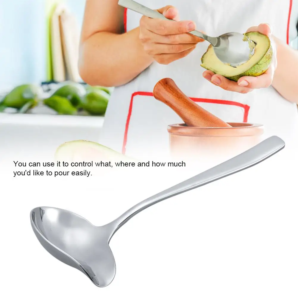 

Sauce Drizzle Spoon Stainless Steel With Spout Sugar Spoon Cooking Utensil Tool