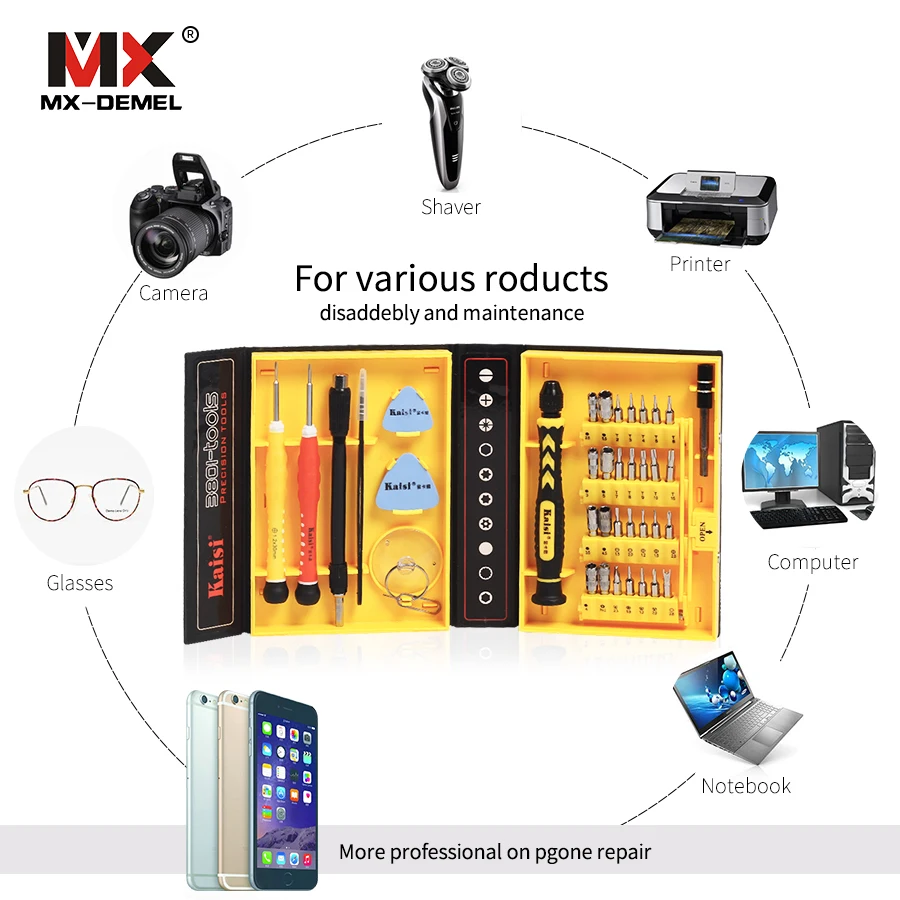 38 в 1 Multi Repair Precision отвёртки инструмент Магнитная открытие Прай Набор инструментов