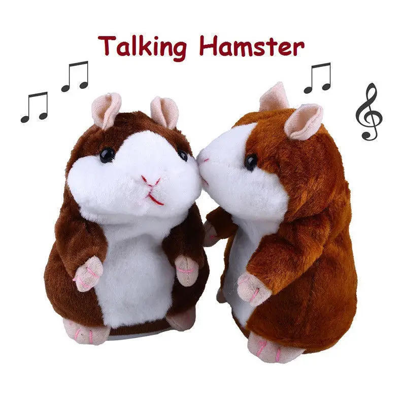 Говорящая игрушка-Хомяк повторяет то, что вы говорите, электронные говорящие плюшевые игрушки, идеальный подарок для детей