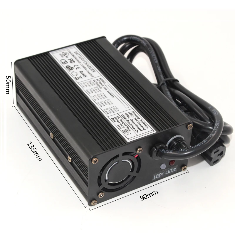 Carregador de Bateria de Lítio para Bicicleta Elétrica 29.4v e 3a para Pacote de Baterias de 24v - Image 6