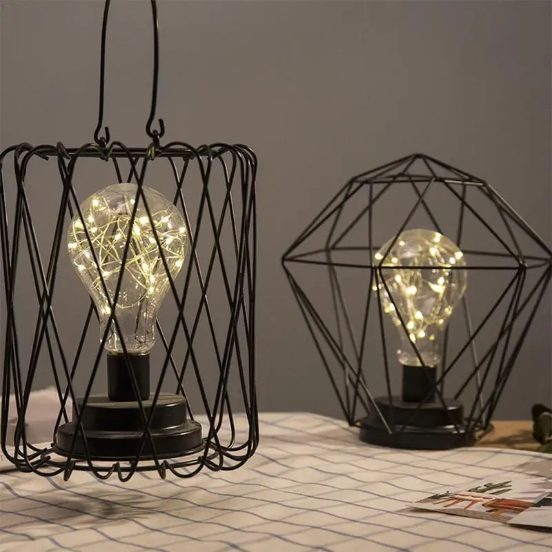 Железная настольная лампа геометрической формы в скандинавском стиле для домашнего/офисного декора, красивое украшение