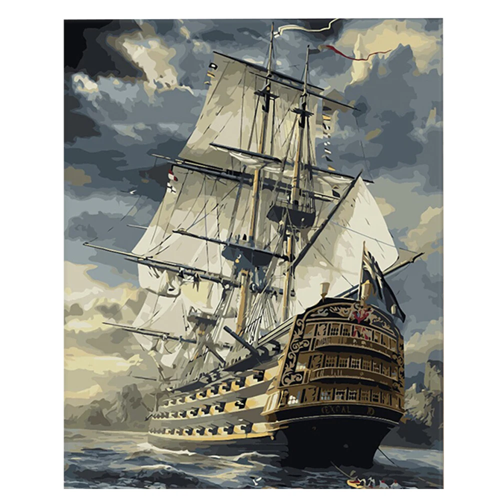 

1pc Paint By Numbers Kit DIY Frameless Picture Number Painting Set Arts and Crafts Oil Painting for Children Adults Beginners