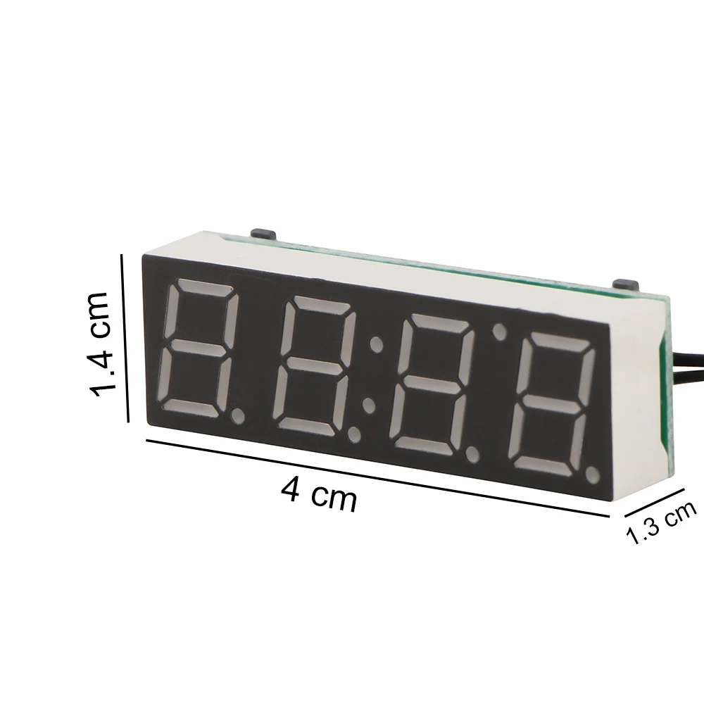 Автомобильные электрические часы, цифровой таймер, светодиодный, температурные часы, термометр, вольтметр, светодиодный дисплей, цифровые часы, зеленый, синий, красный светильник