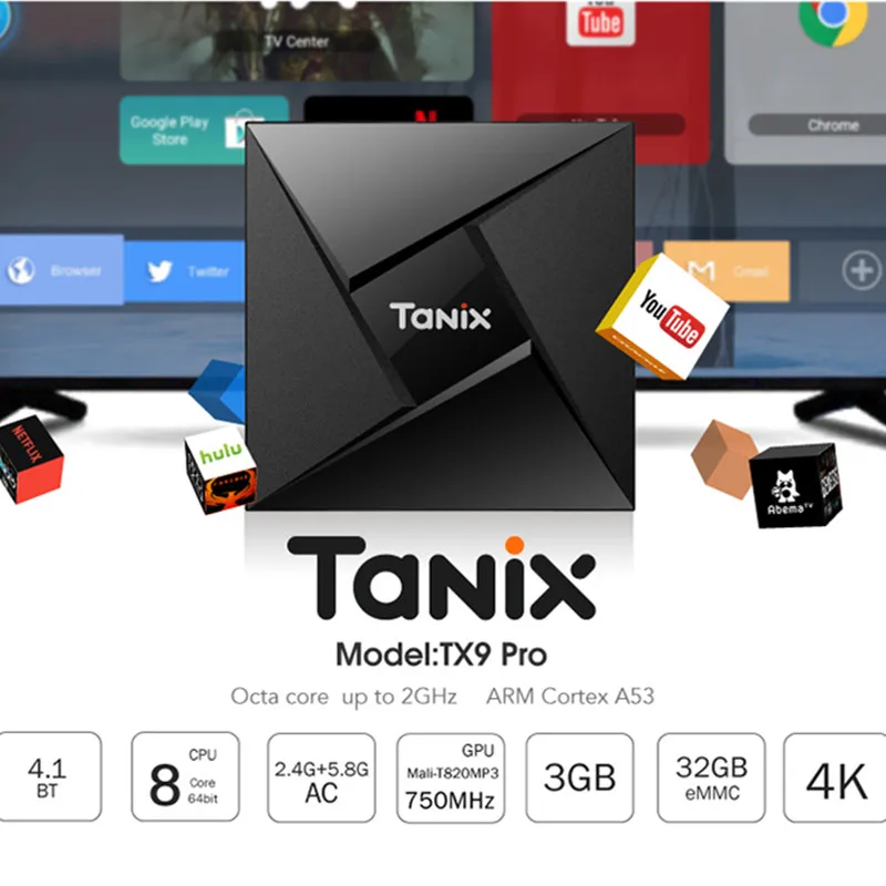 

TX9 Pro TV Box Android 7.1 OS 3G RAM 32G ROM Amlogic S912 2.0GHz Octa Core BT4.1 1000M LAN Media Player PK X96mini Set Top Box