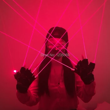 

Free Shipping Red Laser Gloves With 4pcs 650nm 100mw Laser,Disco LED laser Gloves,For DJ Club Party Show