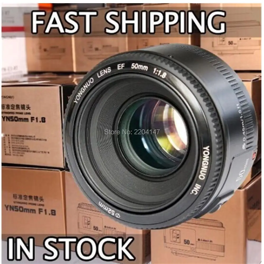 Объектив YONGNUO YN50 мм f1.8 YN EF 50 f/1 8 AF апертура с автофокусом для цифровых зеркальных