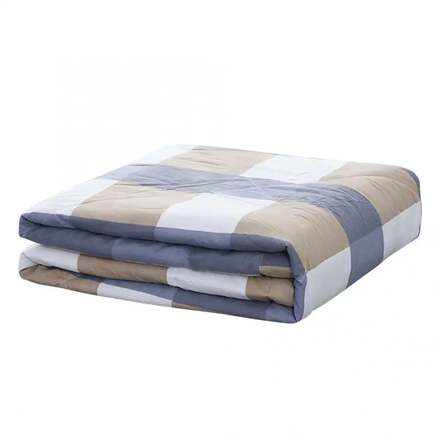 

manta Washable Blue Grid Summer Air Conditioning Comfoter Quilt Blanket throw blanket New