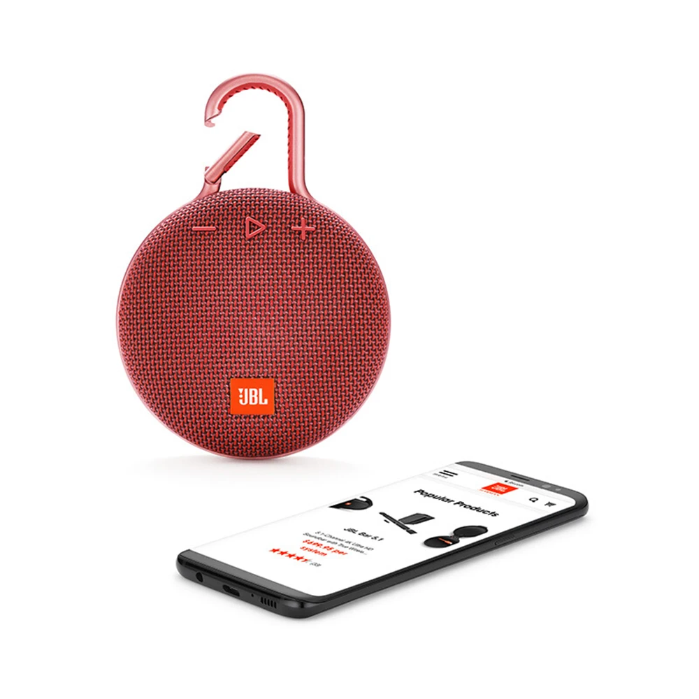 Портативный Bluetooth мини динамик JBL Clip 3 беспроводной IPX7 водонепроницаемый