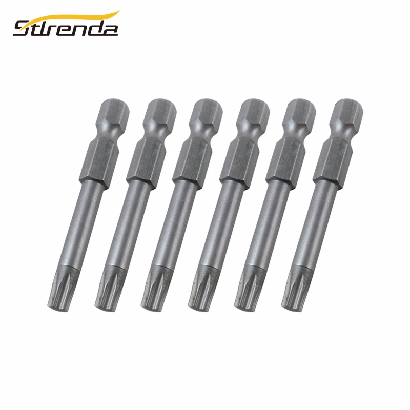 

STLRENDA 10pcs Torx Screwdriver Bits Set Magnetic Torx Tip Head Bit T8-T30 Hex 1/4 inch 50mm S2 Alloy Steel for Hand Tools
