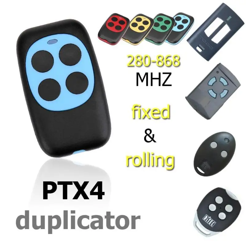 

315/418/433/868MHZ Universal Automatic Cloning Remote Control PTX4 Copy Duplicator for Garage Gate Door Remote Control