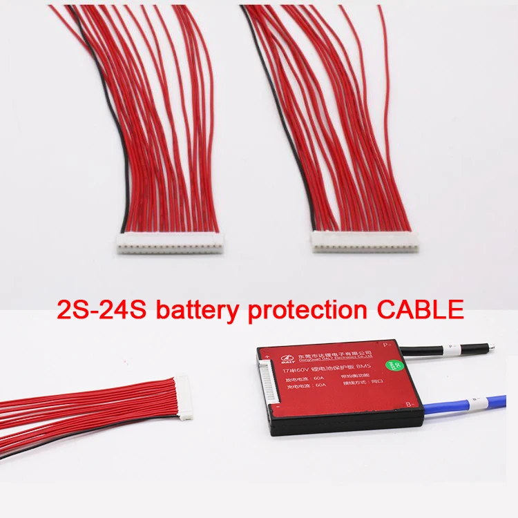 

Li-ion lifepo4 Lithium battery protection board Connection cable wire FOR 2S 3S 4S 6S 7S 8S 10S 12S 13S 14S 16S 17S 20S 24S Cell