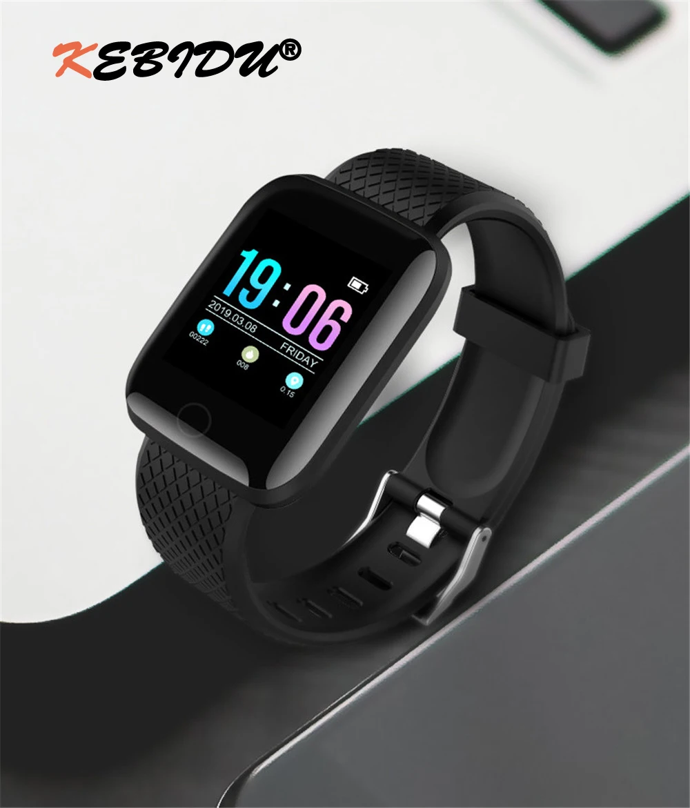 

KEBIDU Mult-function Smart Bracelet Color Screen Heart Rate Blood Pressure Monitoring Track Movement Smart Watch For Android IOS