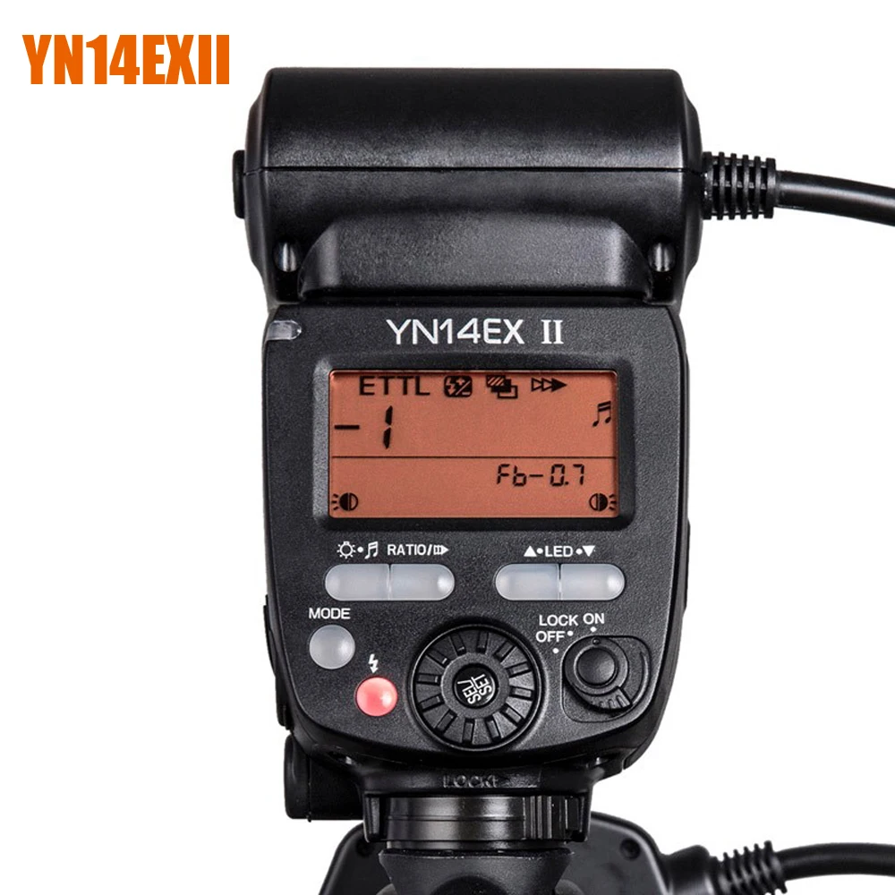 YongNuo YN-14EX II YN14EXII макросъемный кольцевой светильник для вспышки, Кольцевая вспышка, мигающая вспышка второго поколения ttl, светильник «Горячий башмак» для Canon DSLR