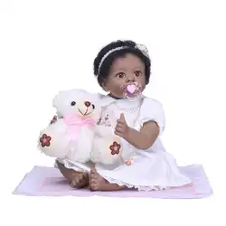 Очаровательны 22 дюймов 55 см Кукла реборн Настоящее сенсорный силиконовые Bebe для новорожденных девочек реалистичные магнитными соска