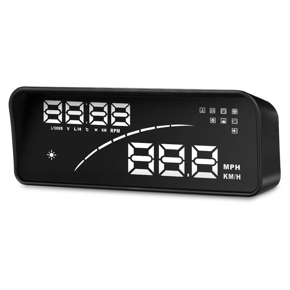 P9 автомобилей HUD Head Up дисплей OBD Smart Digital метр сдвиг напоминание Усталость вождения