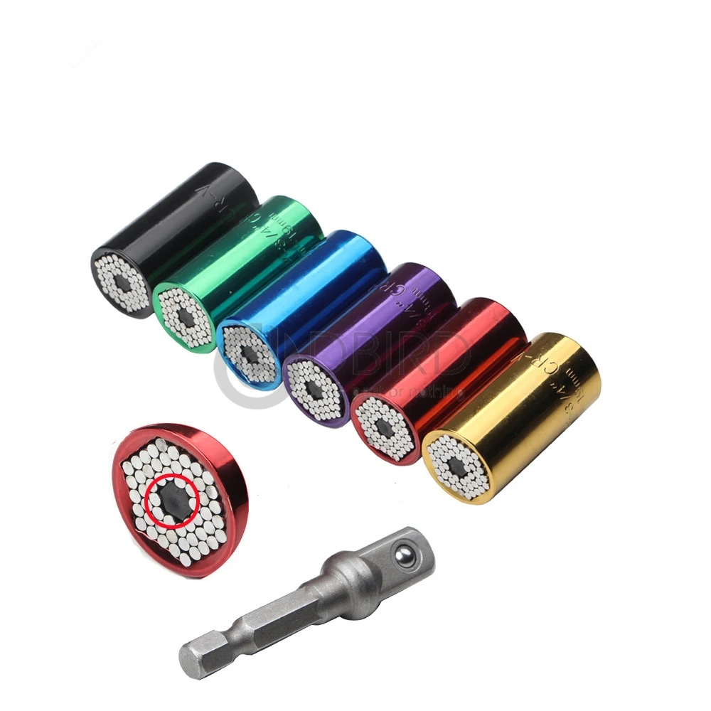 

2 Pcs/Set Magic Spanner Grip Multi Function Universal Ratchet Socket 7-19mm Power Drill Adapter Car Hand Tools Repair Kit DT6