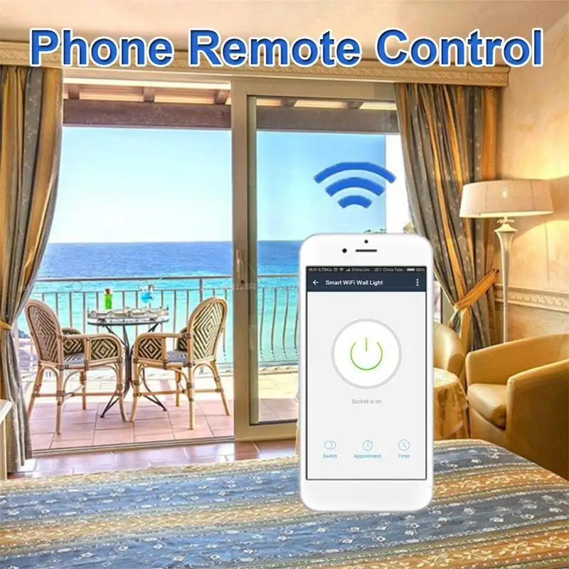 

Smart WiFi Wall Light Switch Wall Light Switch Touch Screen Remote Timer Smart Home Required Support Voice Command Remote Con