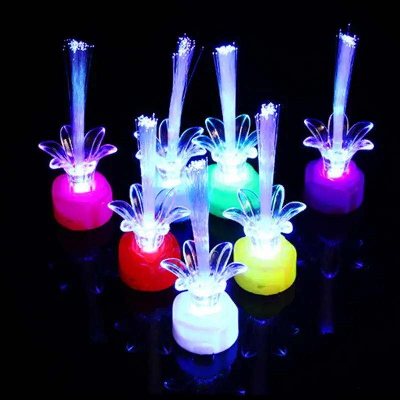 

1 PC Beautiful Romantic Color Changing LED Fiber Optic Night Light Lamp Battery Powered Small Light Christmas Party Home Decor