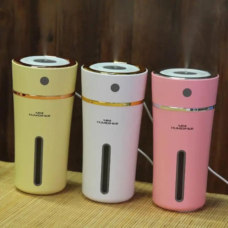 

300ML LED USB Mini Battery Models Portable Cup Car Humidifier DC 3.7V Night Light Air Purifier LED Built-in Iithium Battery