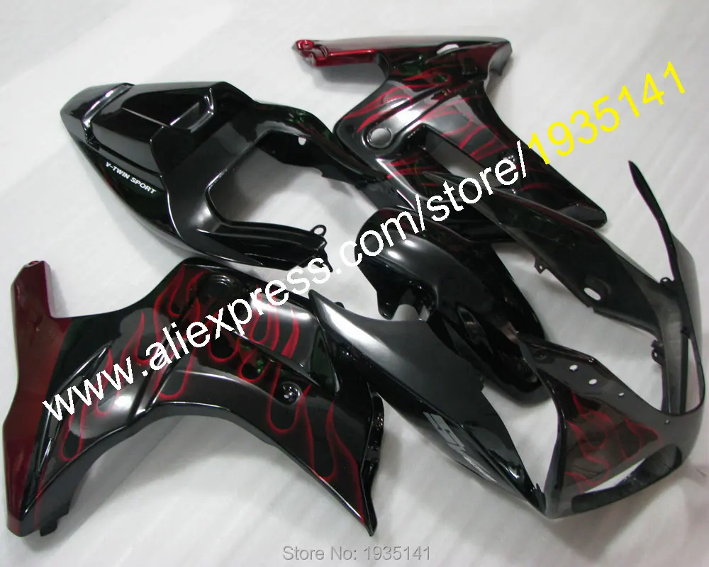 ABS корпус комплект для Suzuki SV650 2003 2013 SV650S 03 13 SV 650 красное пламя дешево Aftermarket Sportbike