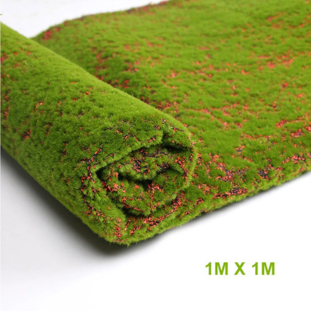 1 шт. 100*100 см искусственная трава коврик ковер мох Лист Коврик Сказочный Сад/имитация леса дерн поддельная трава