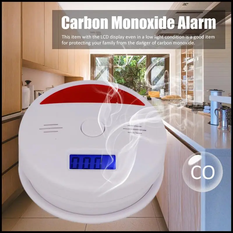 

Home Security Warning-up High Sensitive Carbon Monoxide Alarm CO Detector Gas Detection LCD Portable Security Monitor
